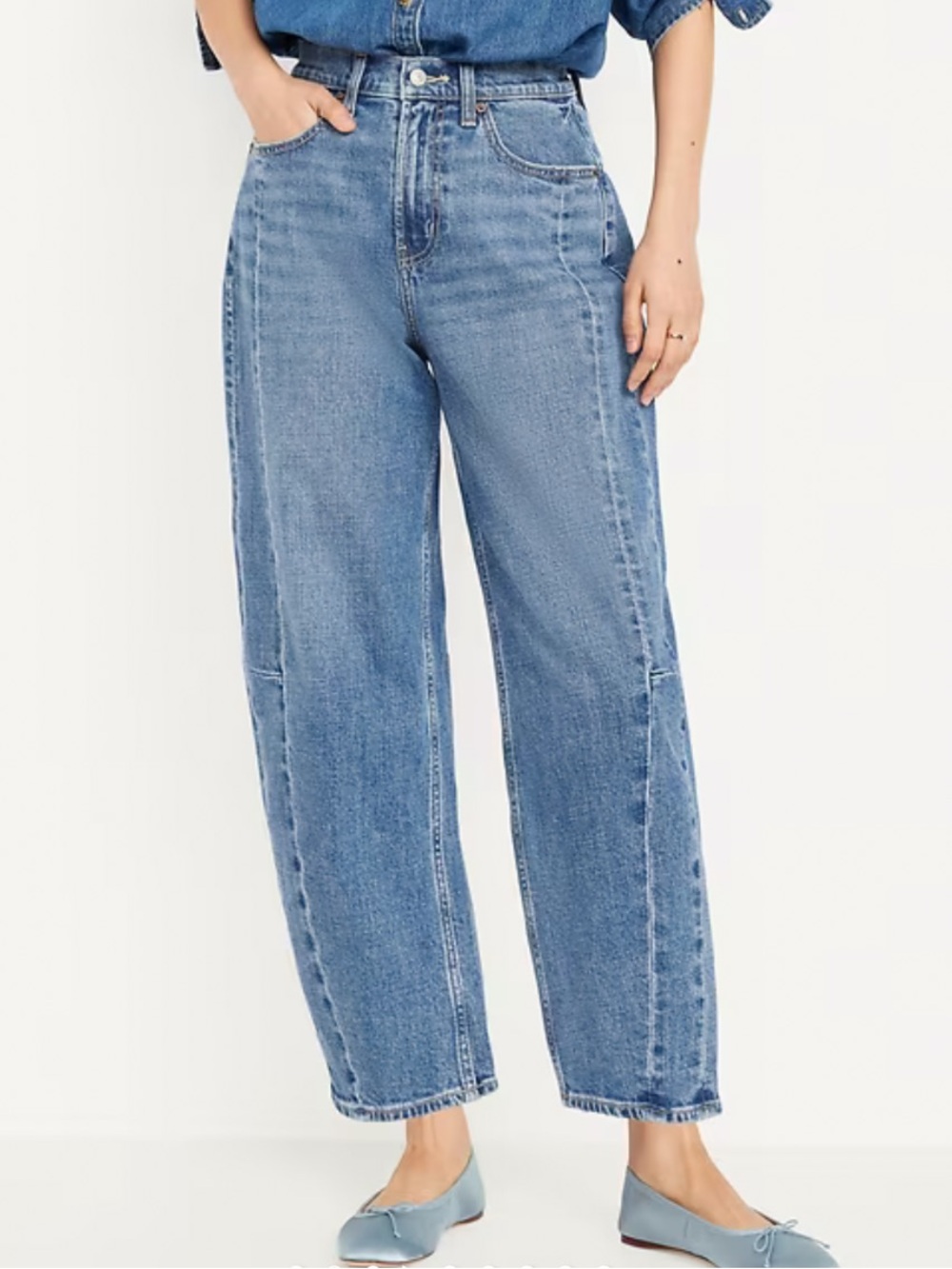 Old Navy High Rise Barrel Jeans